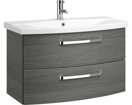 Waschtischunterschrank mit zwei Schubladen und einem Waschbecken