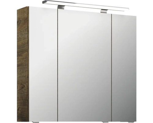 Spiegelschrank mit drei Türen und Beleuchtung