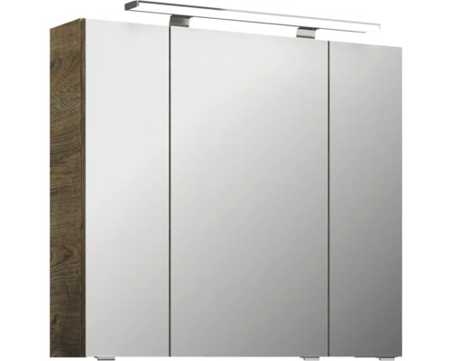 Spiegelschrank mit drei Türen und Beleuchtung