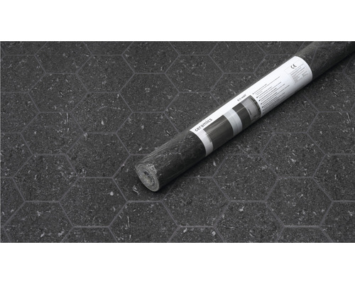 Rouleau de revêtement de sol en vinyle avec motif de carreaux hexagonaux