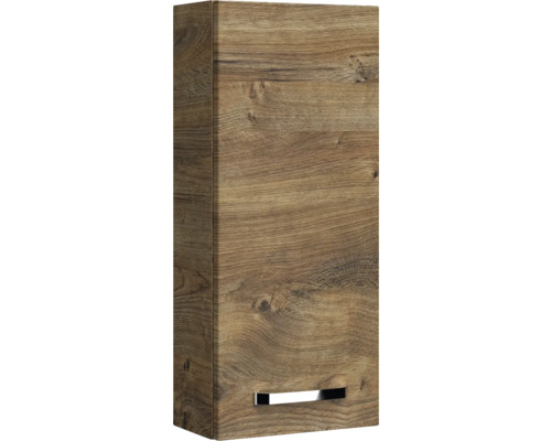 Hängeschrank mit Holzdekor und Griffleiste