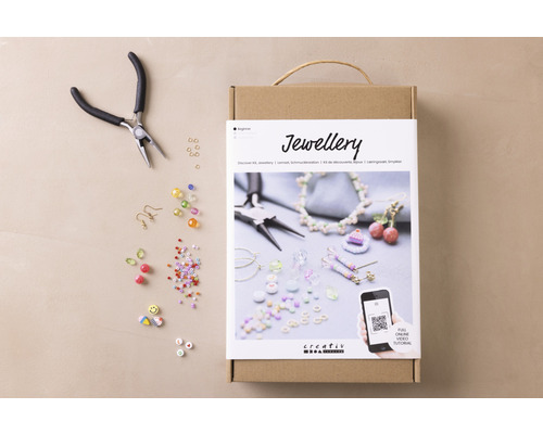 Schmuck Bastelset für Anfänger mit Zange, Perlen und Anleitung