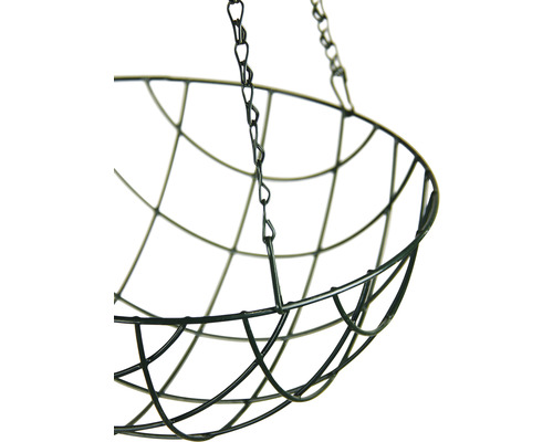 Hängender Pflanzkorb aus Metalldraht mit Kette