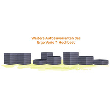 Hochbeet klassisch GARANTIA ERGO Vario 1 inkl. Flora-Wassersparsystem 190 x 190 x 50 cm wood