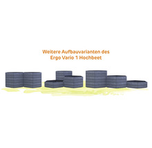 Hochbeet klassisch GARANTIA ERGO Vario 1 inkl. Flora-Wassersparsystem 190 x 190 x 50 cm stone
