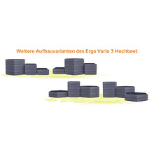 Hochbeet klassisch GARANTIA ERGO Vario 3 inkl. Flora-Wassersparsystem 110 x 175 x 75 cm wood