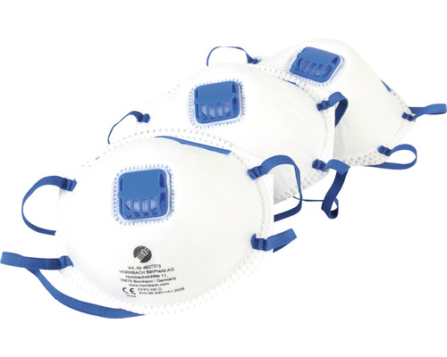 Plusieurs masques respiratoires FFP2 avec soupape