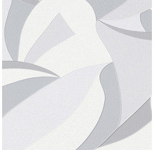 Tapete mit abstraktem Design in Weiß und Grau