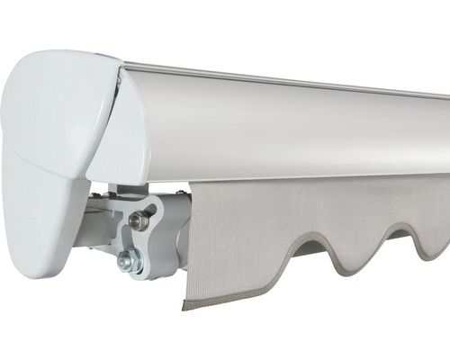 Vue détaillée d''un store avec revêtement en tissu