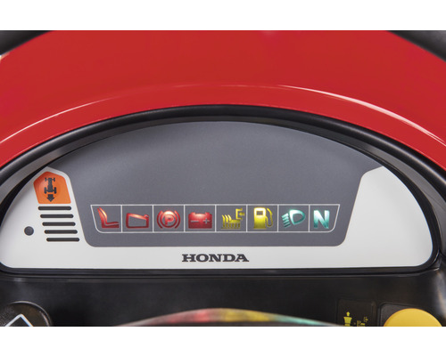 Armaturenbrett eines Rasentraktors mit Honda Logo
