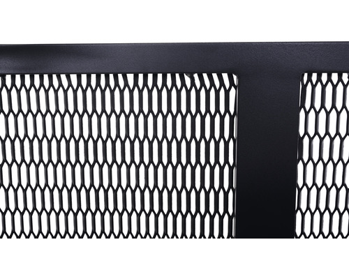 Vue détaillée d''une grille métallique noire