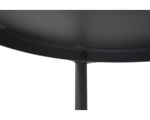 Vue détaillée d''une table ronde avec structure en métal