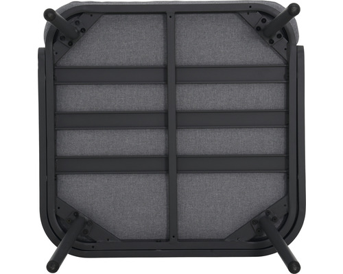 Dessous d''une chaise avec structure métallique et quatre pieds