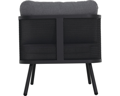 Chaise de jardin avec cadre métallique et coussin d''assise