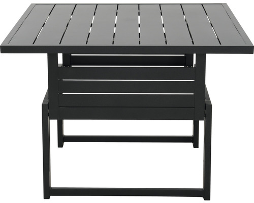 Table de jardin carrée avec design à lattes