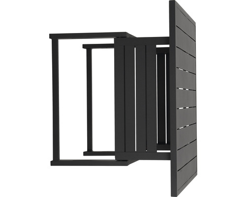 Vue détaillée d''une table de jardin avec fonction d''extension