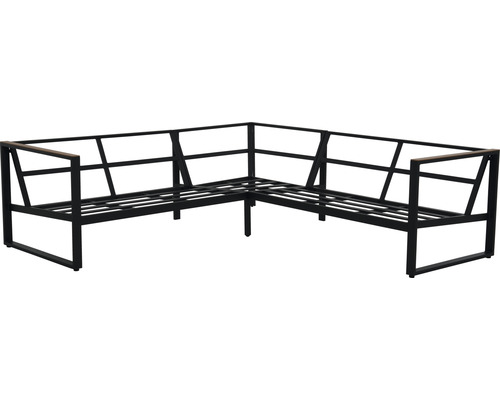 Cadre de canapé d''angle en métal et bois