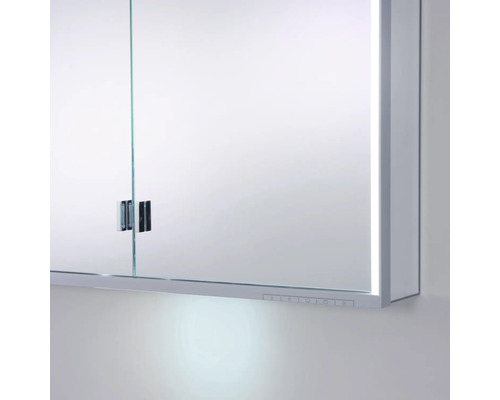 Armoire de toilette à miroir avec éclairage et deux portes