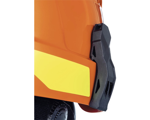 Vue détaillée d''un casque de protection avec support latéral