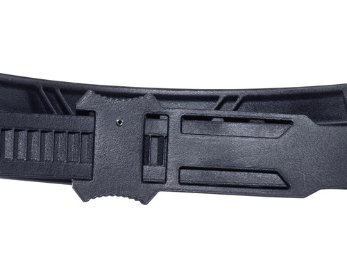 Détail du mécanisme d''un serre-câble noir