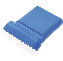Brosse de nettoyage bleue à poils blancs