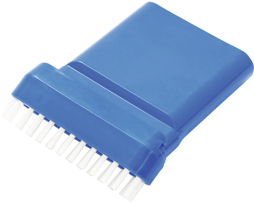 Blaue Reinigungsbürste mit weißen Borsten
