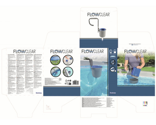 Verpackung der Flowclear Skimatic Filtersystem Pooloberflächenreinigers