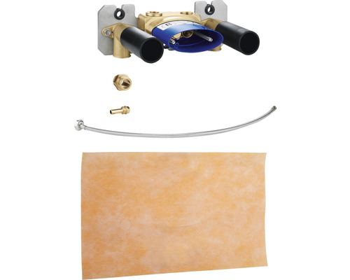 Mitigeur thermostatique encastré avec manchon d''étanchéité et accessoires