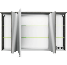 Offener Spiegelschrank mit Glasablagen