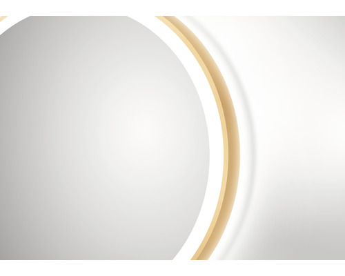 Kreisförmige LED Lampe mit goldfarbenem Rahmen