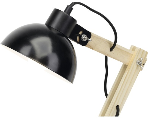 Lampe de bureau avec cadre en bois et abat-jour