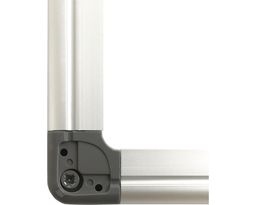 Vue détaillée d''un coin de cadre avec vis