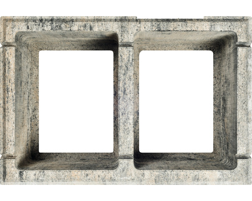 Parpaing creux en béton avec deux ouvertures