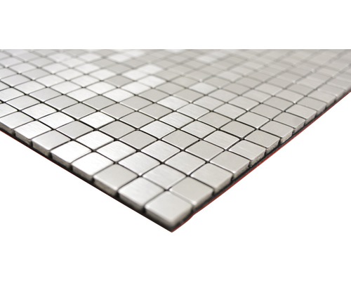 Mosaikfliese aus Edelstahl, quadratisch