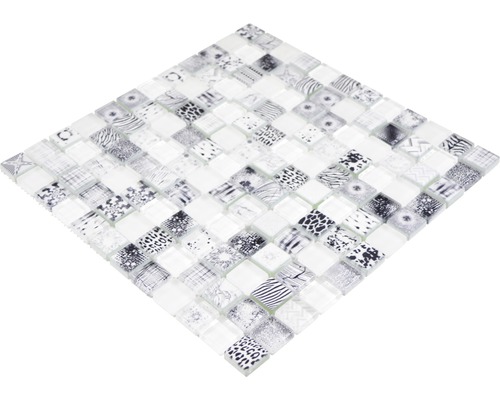 Mosaïque en verre avec motif