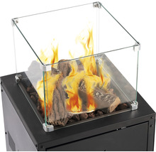 Gasfeuerstelle mit Glasumrandung