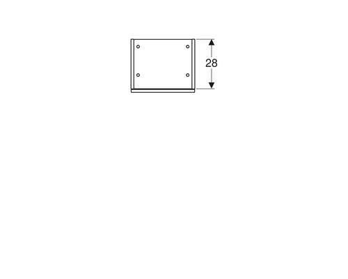 Technische Zeichnung mit Maßangabe 28
