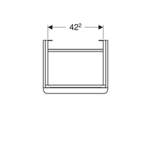 Meuble sous vasque GEBERIT Smyle Square tirant gauche pour lave-mains 49,2 cm blanc 500.364.00.1