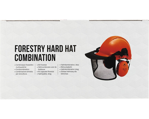 Combinaison de casque forestier avec protection du visage et protection auditive