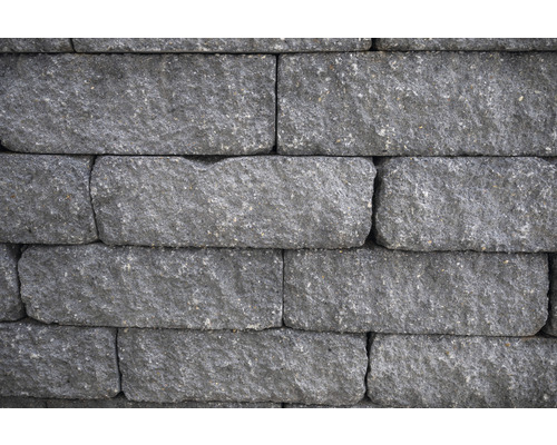 Mur en blocs de béton gris