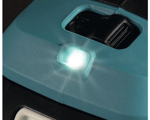 Detailaufnahme einer LED-Leuchte an einem Werkzeug