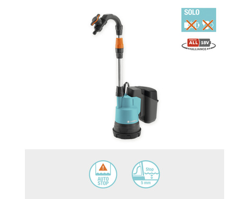 Gardena Akku-Schmutzwasserpumpe für den Einsatz ohne Akku