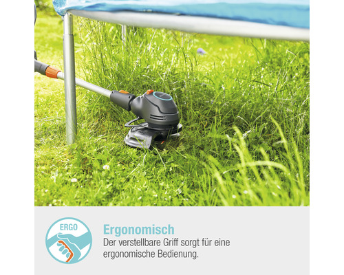 Rasentrimmer im Einsatz zum Trimmen von Gras