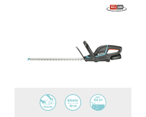 Gardena Akku Heckenschere mit 50 Zentimeter Schnittlänge