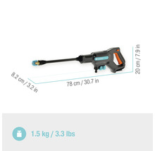 Gardena Hochdruckreiniger mit Maßangaben