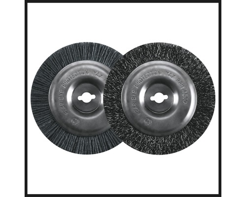 Drahtbürstenaufsatz für Winkelschleifer, zwei Stück