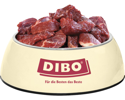 Gamelle remplie de nourriture crue pour chiens de Dibo