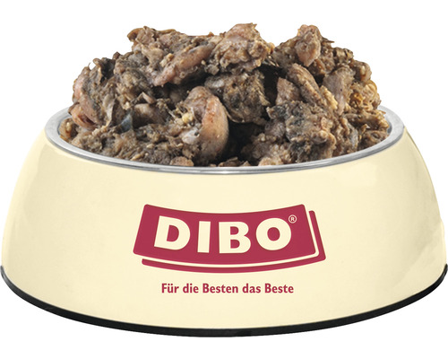 Bol rempli de nourriture pour chiens Dibo