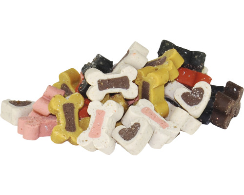 Pile de biscuits pour chiens multicolores en forme d''os