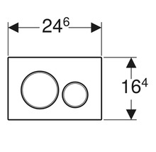 Dimensions d''une plaque de commande : 24,6 cm de large et 16,4 cm de haut